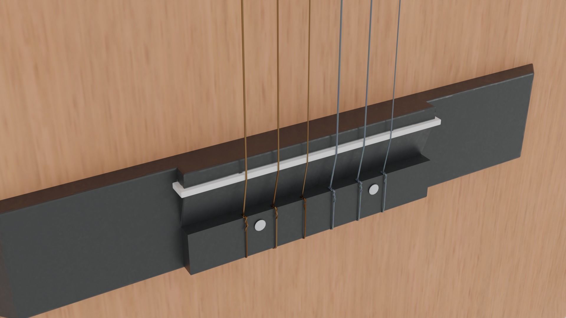 Acoustic Guitar with Case and Stand Low-Poly PBR  Low-poly 3D model_65