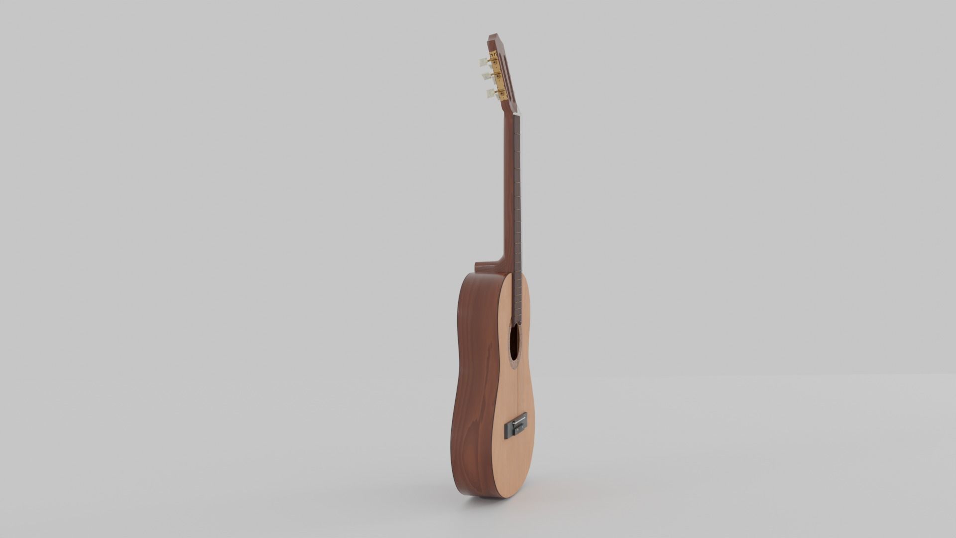 Acoustic Guitar with Case and Stand Low-Poly PBR  Low-poly 3D model_15