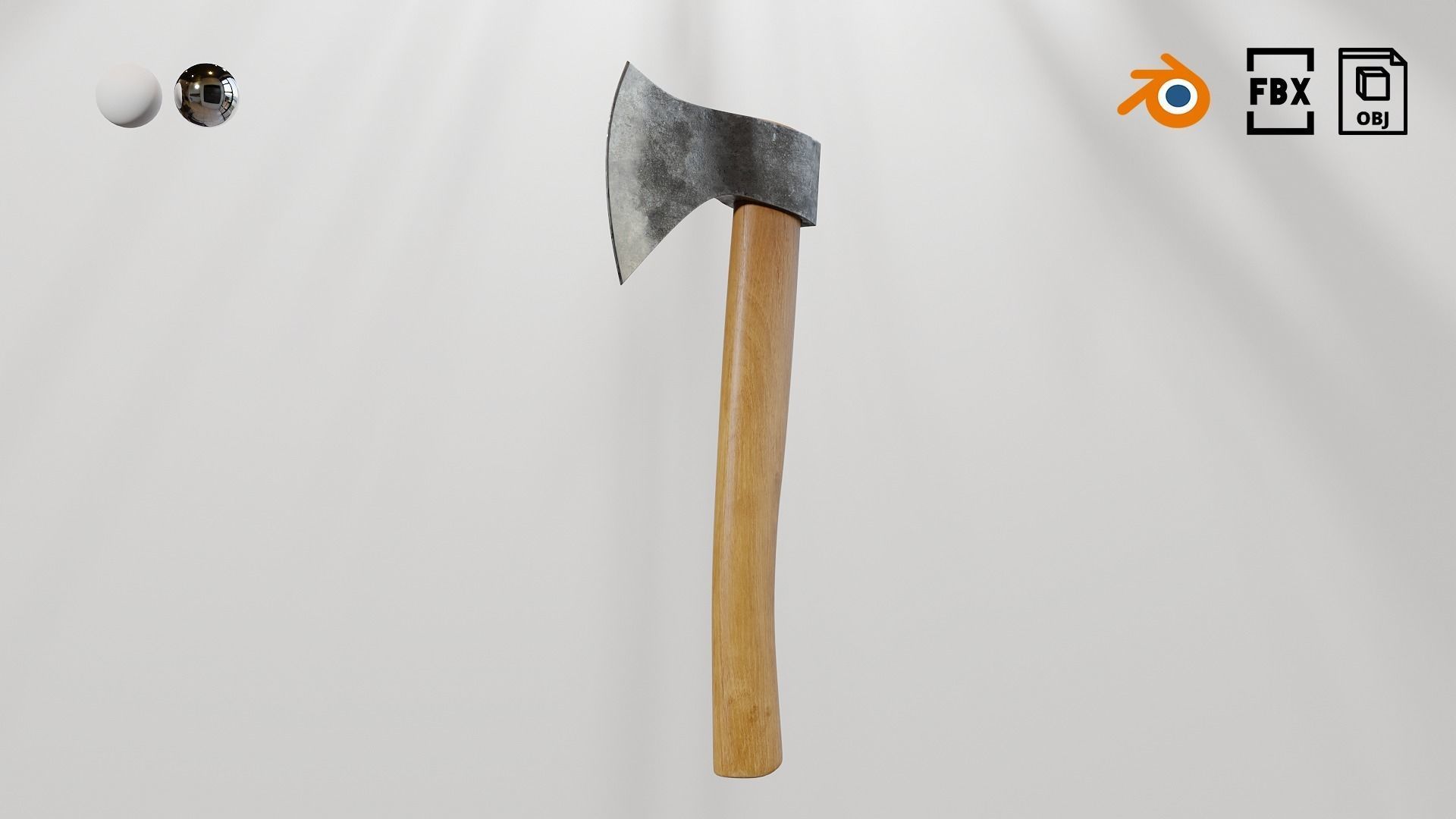 Hand axes set 01 Low-poly 3D model_3