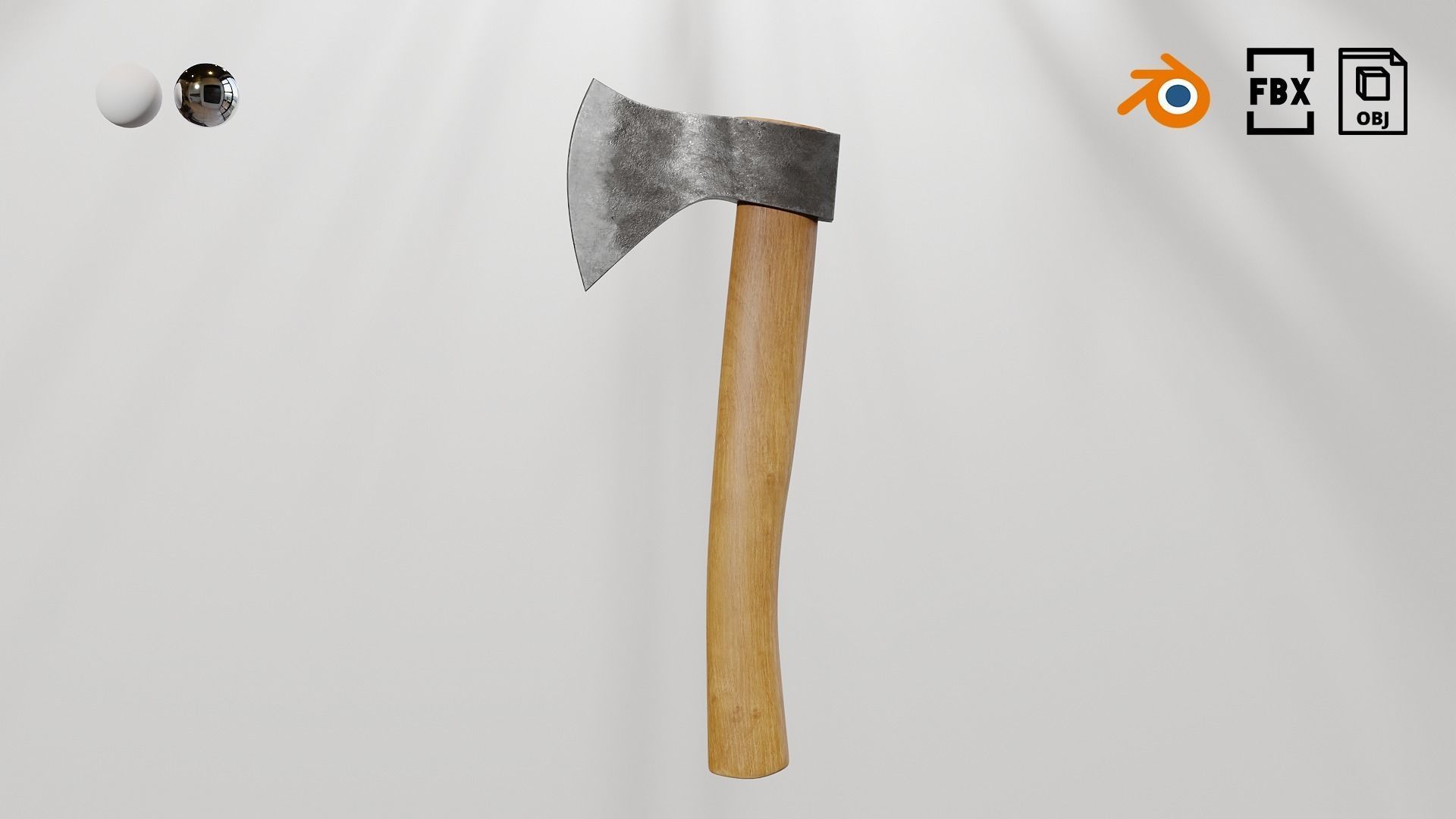 Hand axes set 01 Low-poly 3D model_2