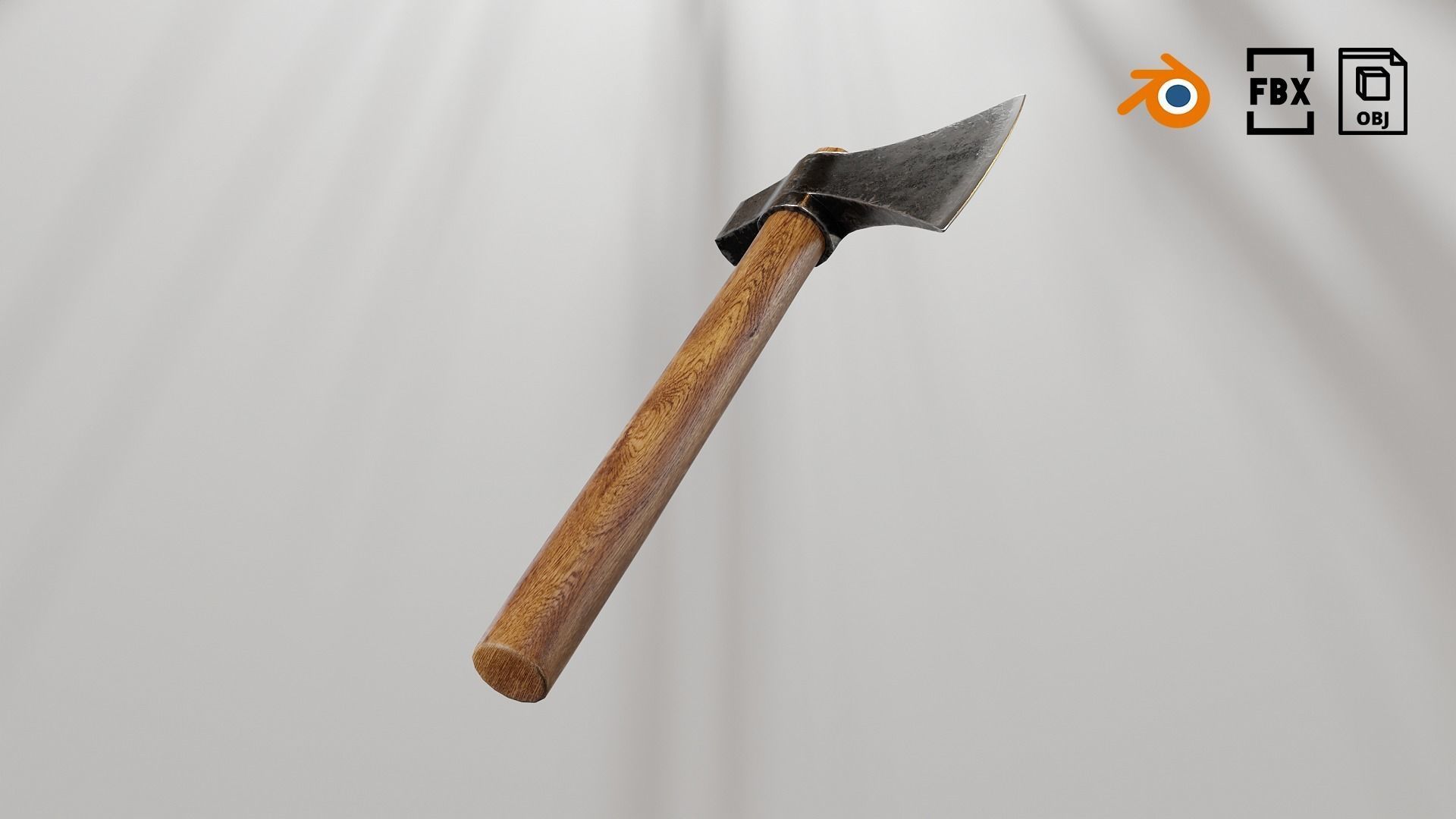 Hand axes set 01 Low-poly 3D model_12