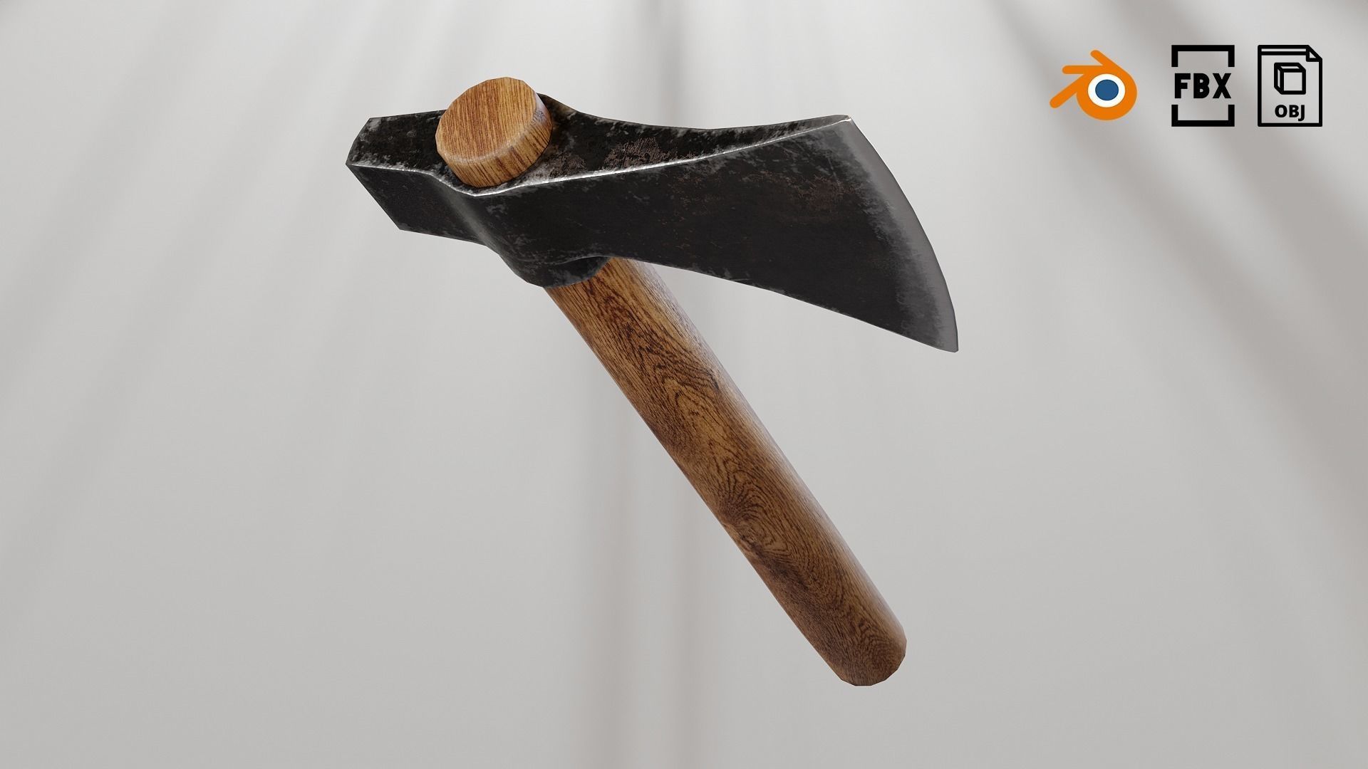 Hand axes set 01 Low-poly 3D model_7