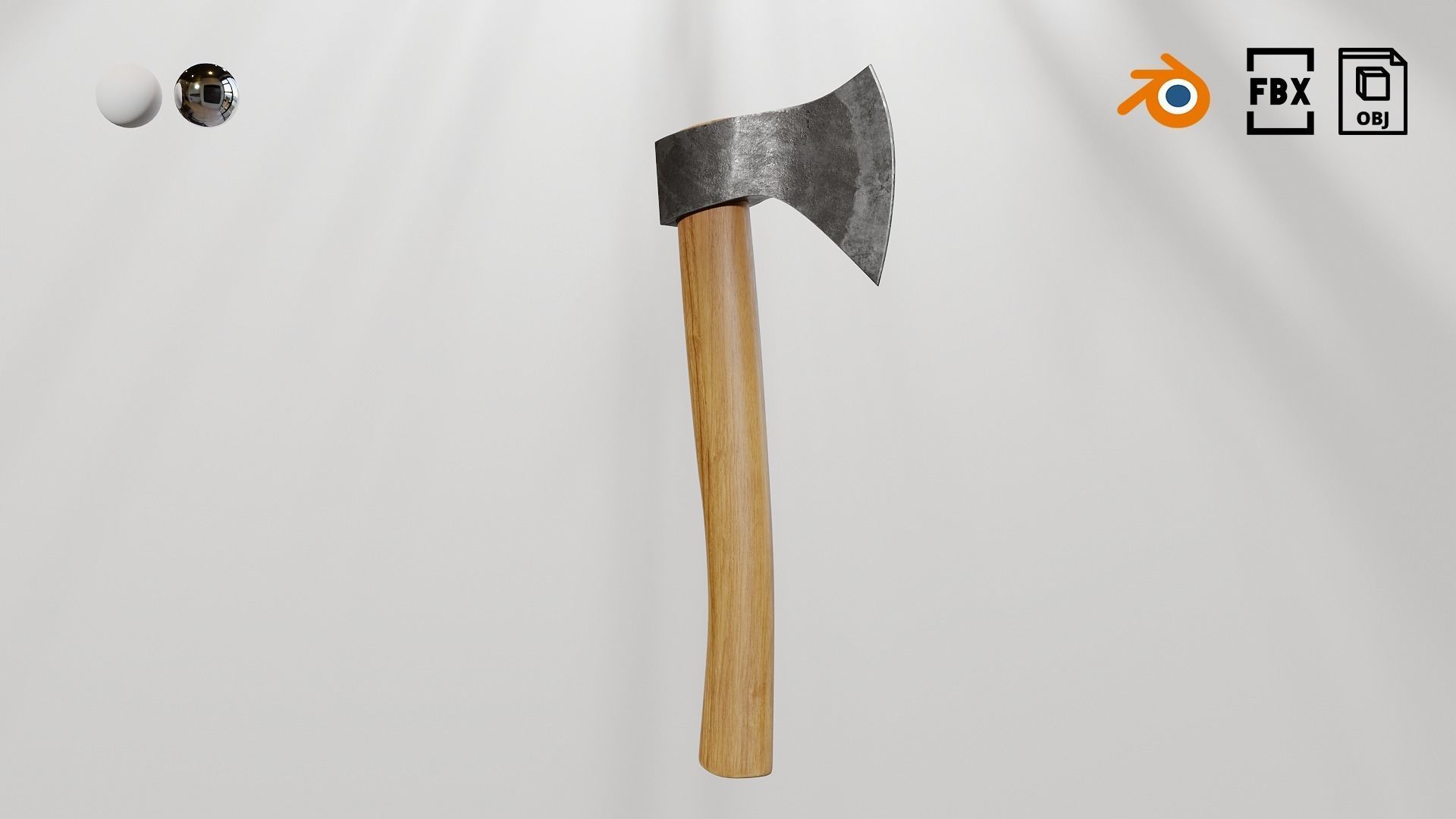 Hand axes set 01 Low-poly 3D model_4