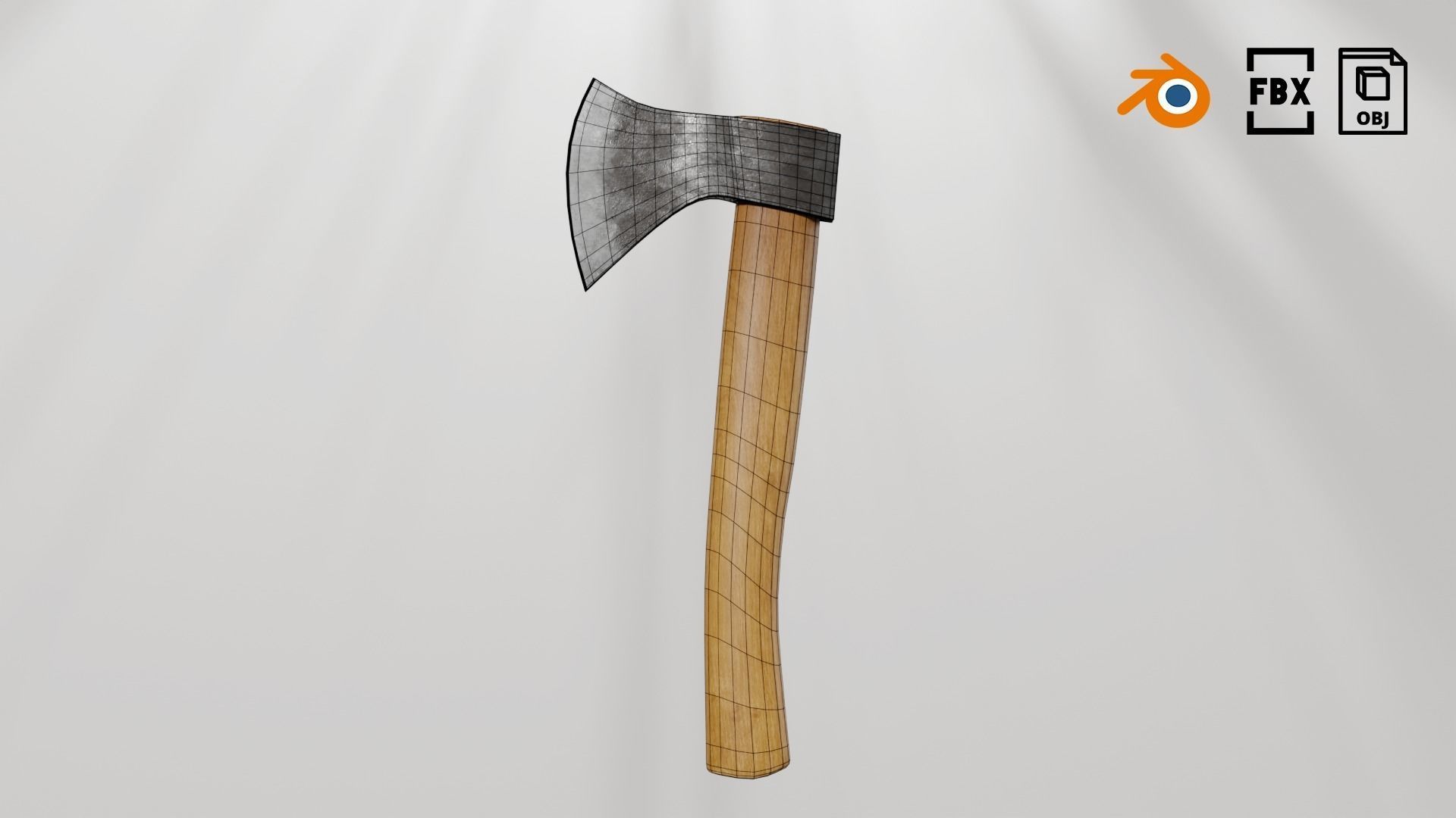 Hand axes set 01 Low-poly 3D model_8