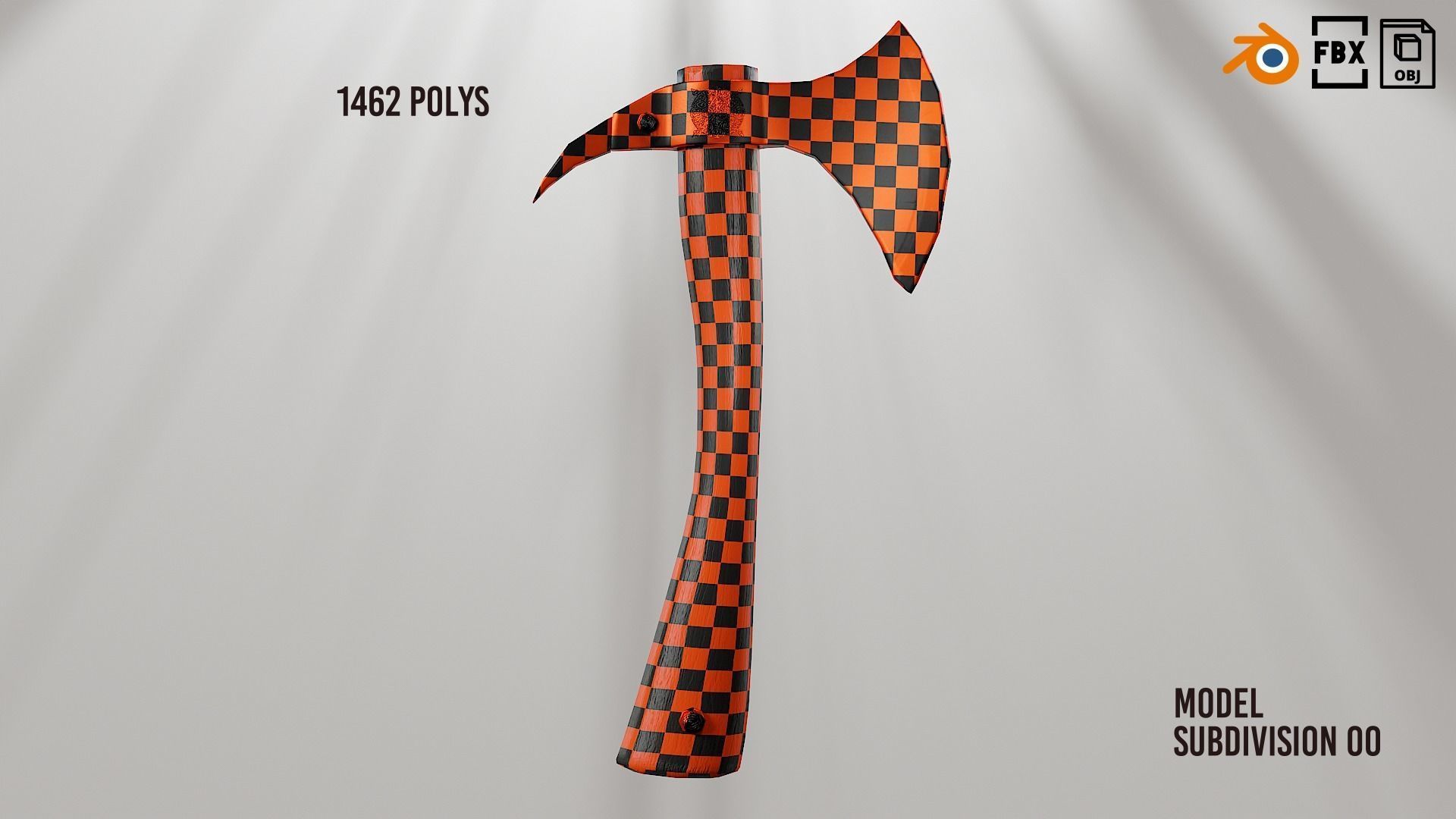 Hand axes set 01 Low-poly 3D model_21