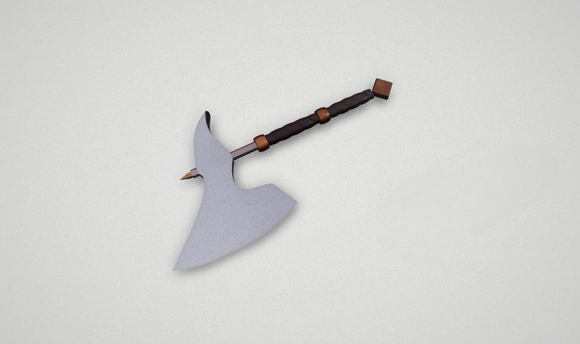 Game asset Timeless Silver Blade Weapon 3D model_4