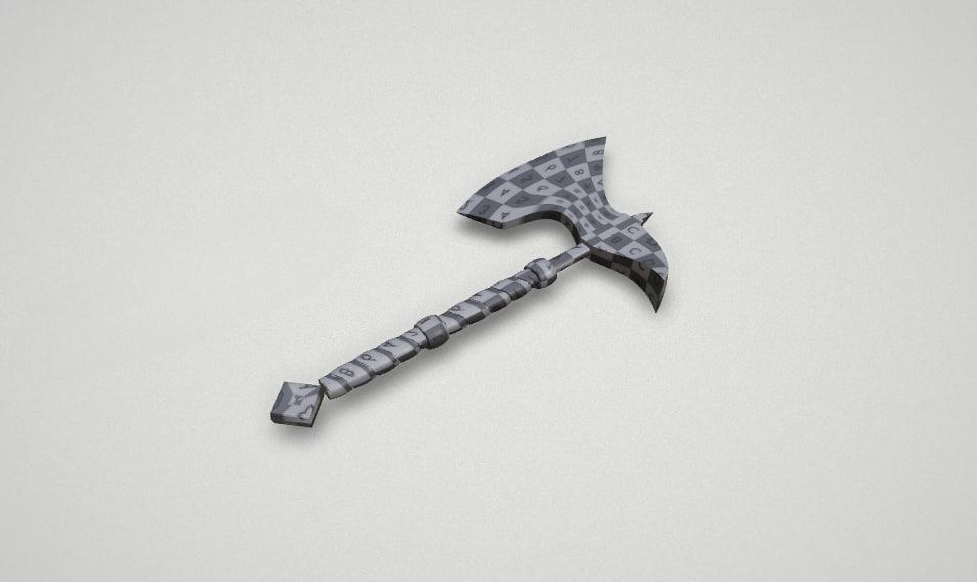 Game asset Timeless Silver Blade Weapon 3D model_8