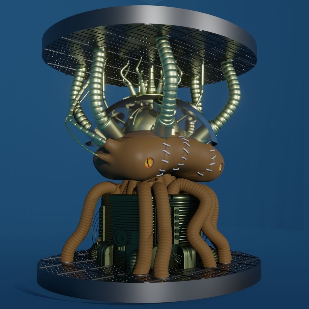 Metal Slug - Alien Fake Rootmars - mini chest 3D print model_3