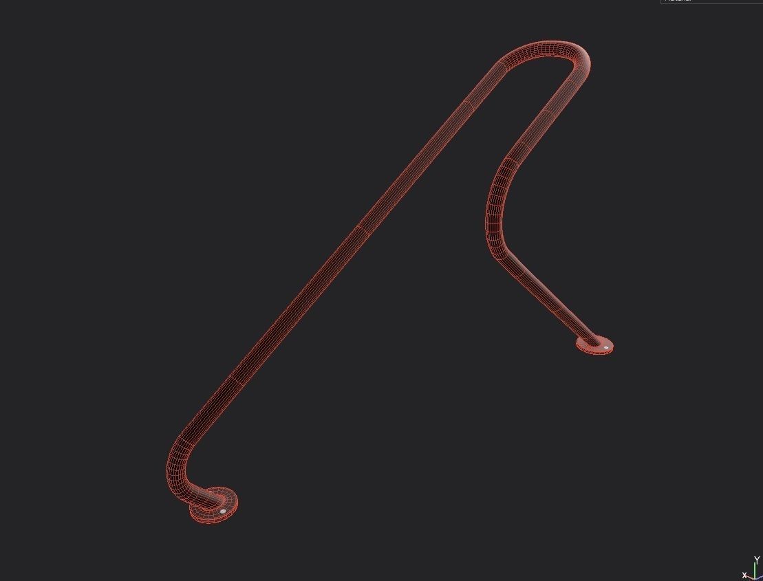 Bike Rack M03 Low-poly 3D model_1