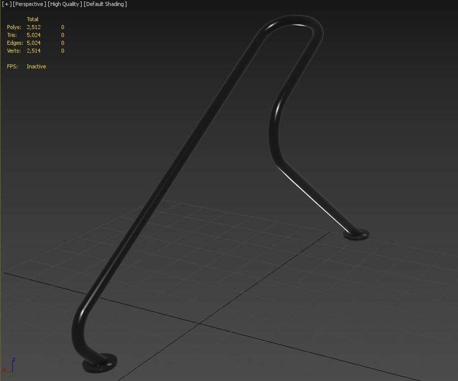 Bike Rack M03 Low-poly 3D model_7