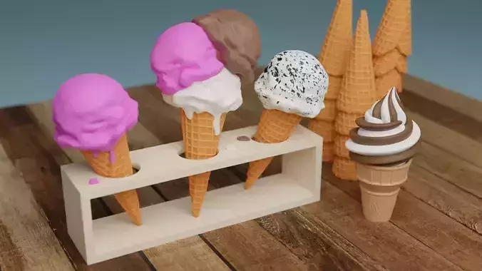 Ice Cream 001 3D model