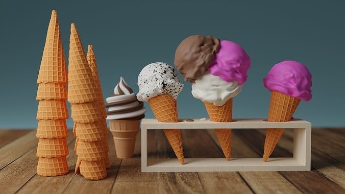 Ice Cream 001 3D model 5