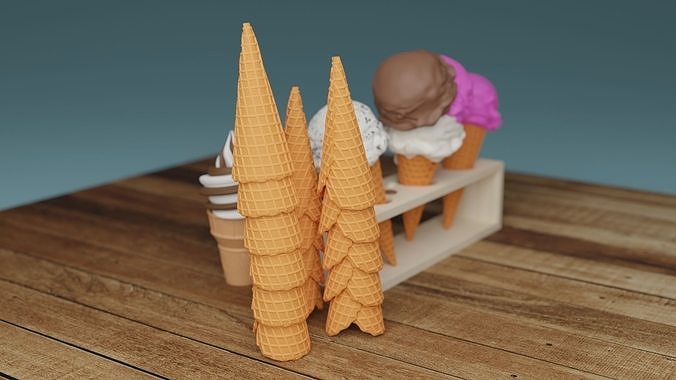 Ice Cream 001 3D model 4