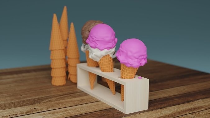 Ice Cream 001 3D model 6