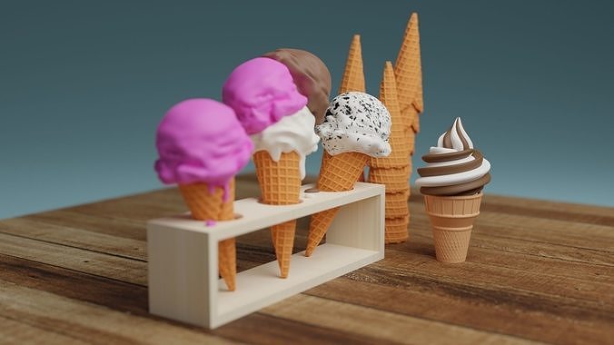 Ice Cream 001 3D model 7