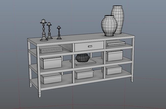 Console Table  Assets Low-poly 3D model