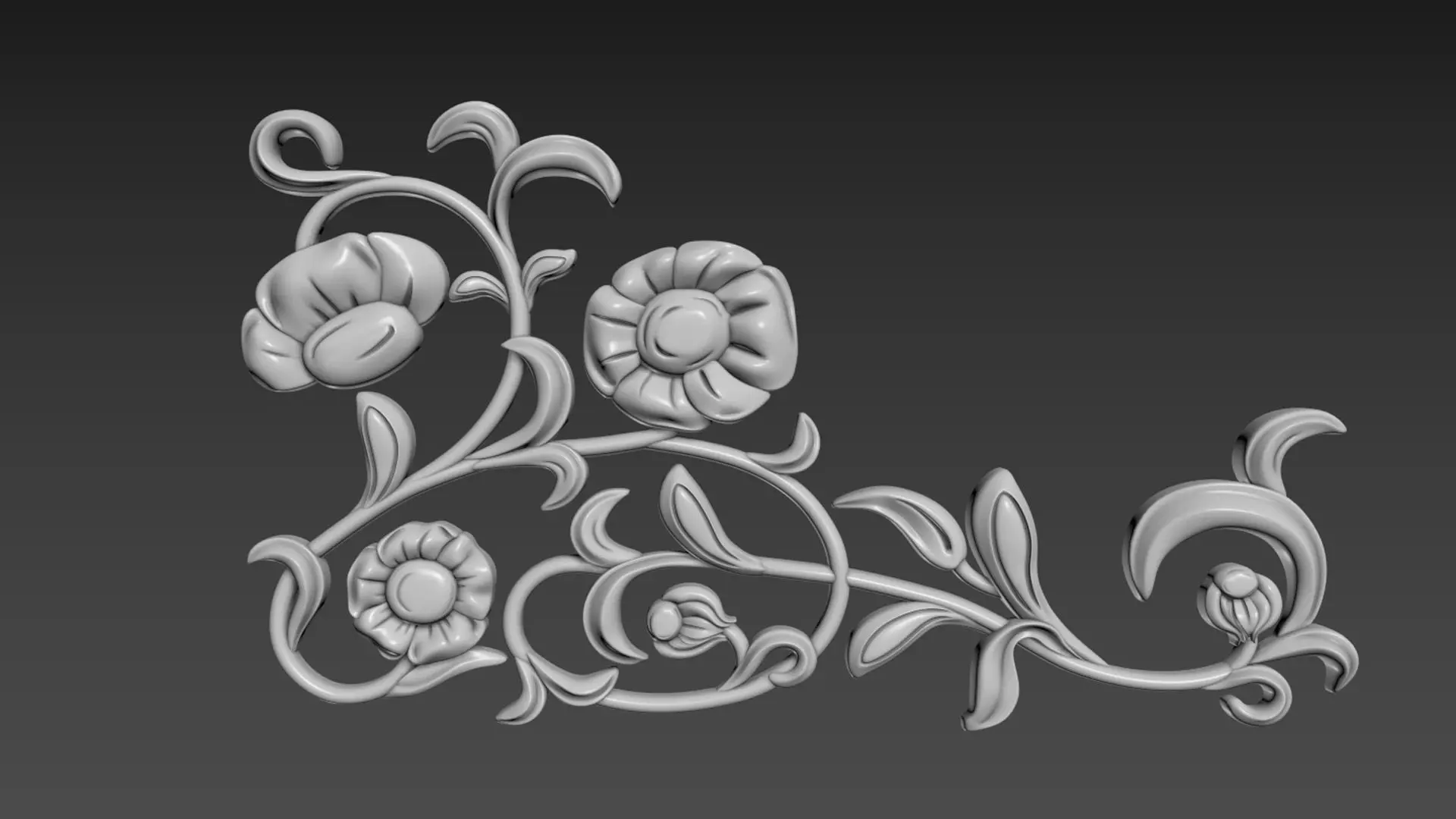 Corner Decor Flowers 3D model_0
