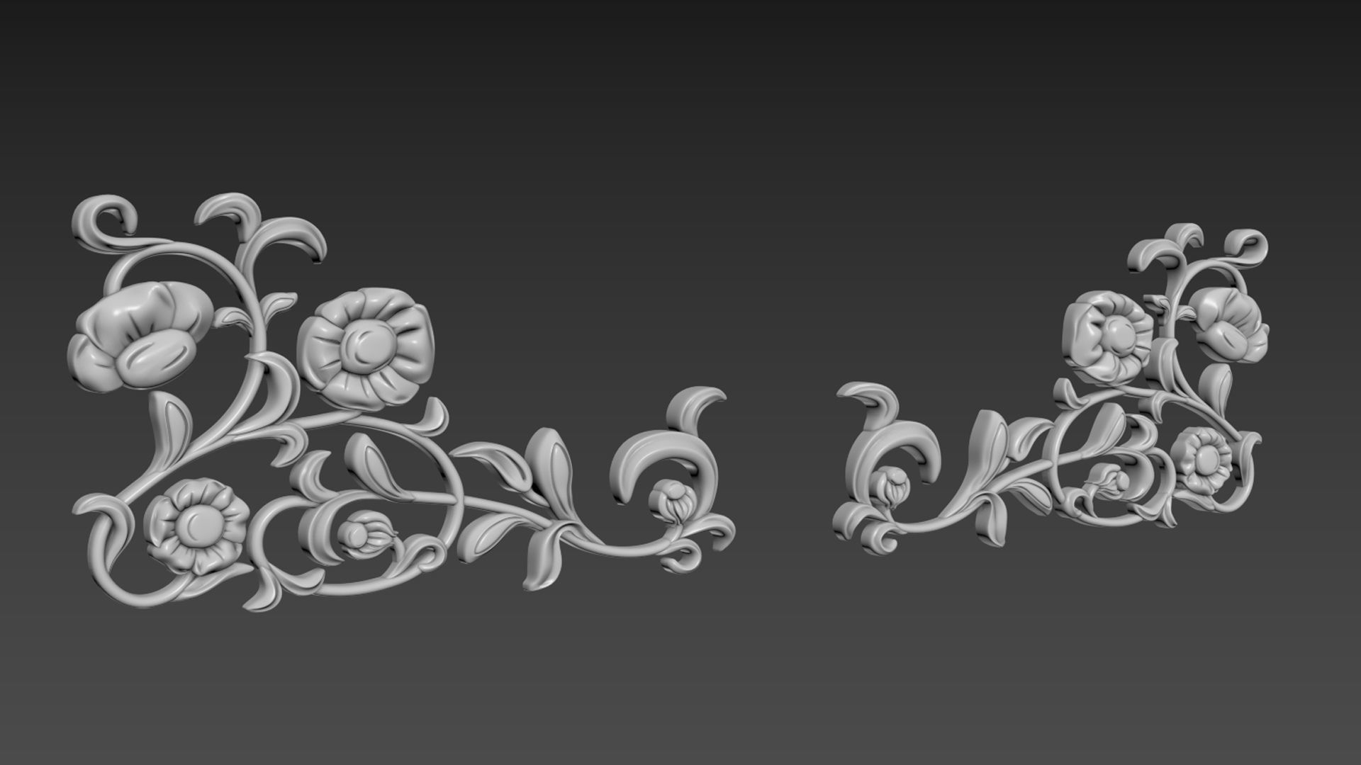Corner Decor Flowers 3D model_2