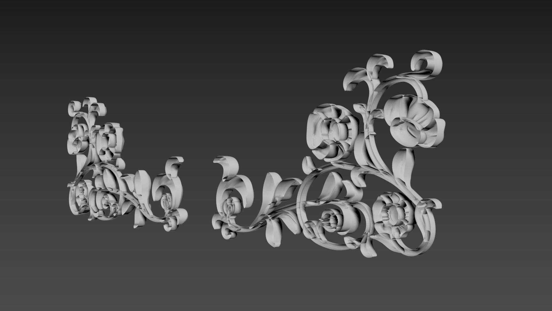 Corner Decor Flowers 3D model_7