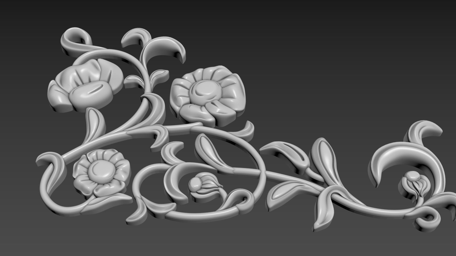 Corner Decor Flowers 3D model_9