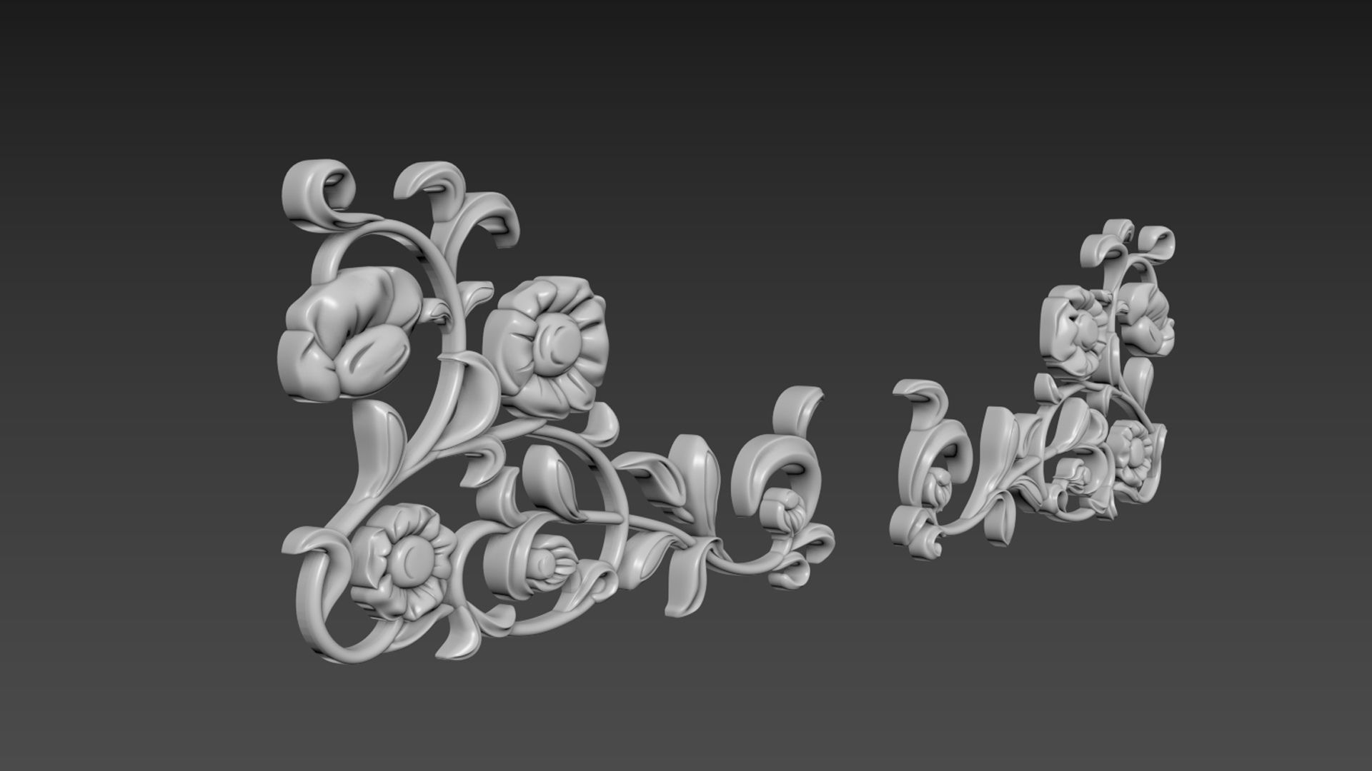 Corner Decor Flowers 3D model_3