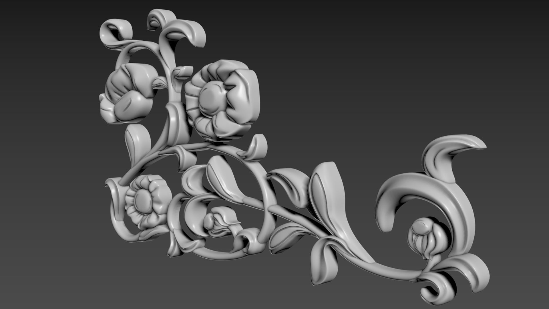 Corner Decor Flowers 3D model_8