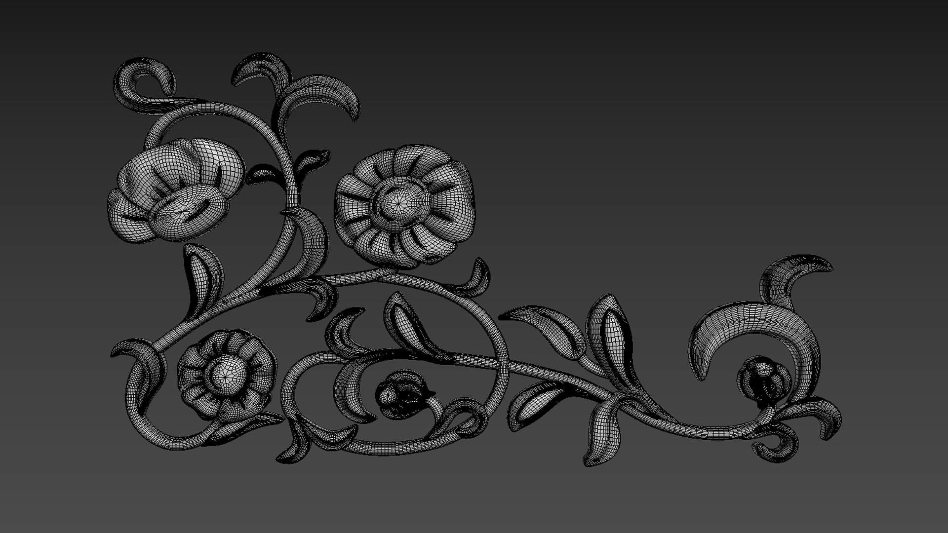 Corner Decor Flowers 3D model_10