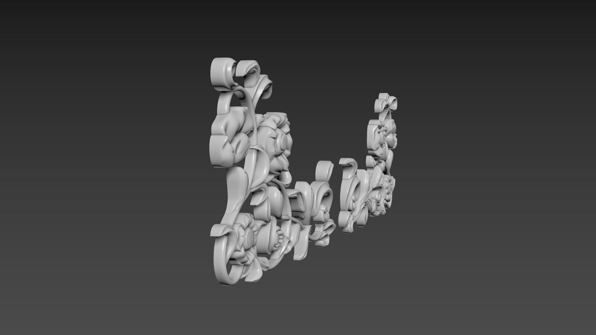 Corner Decor Flowers 3D model_4