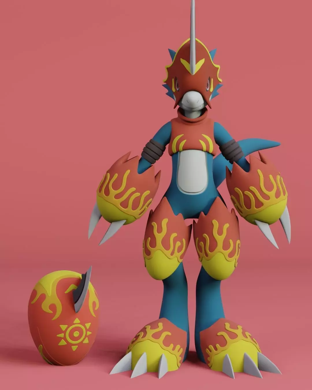 Flamedramon 3D print model