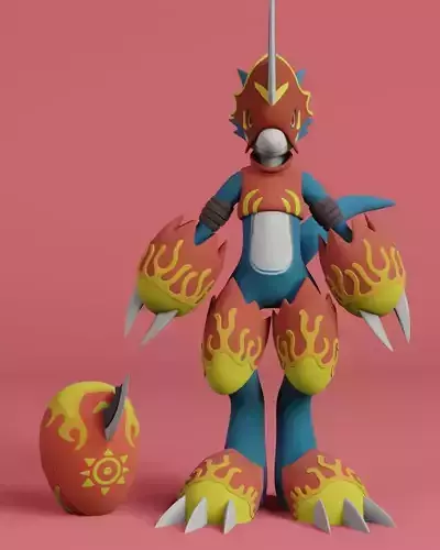 Flamedramon  3D print model