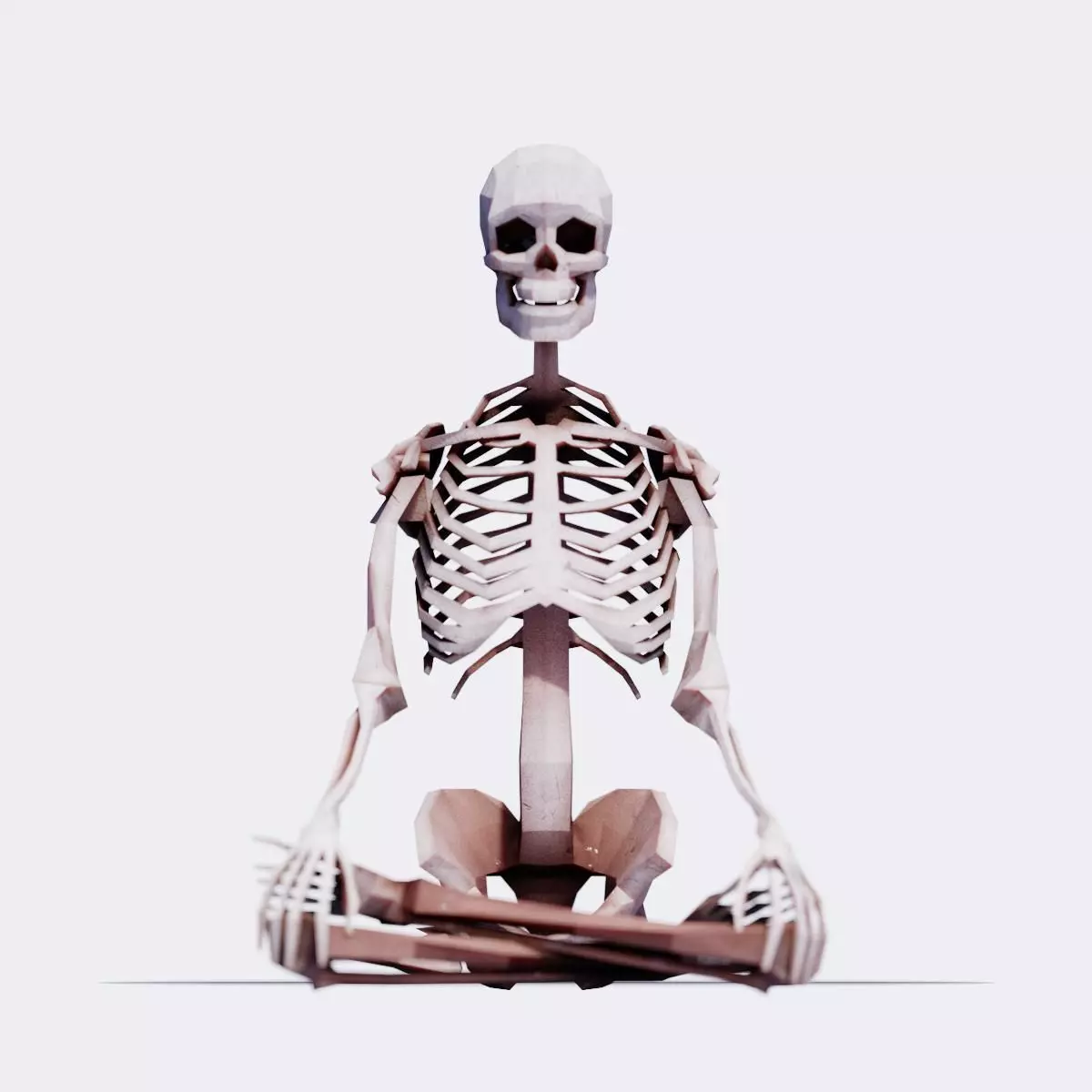 Human Skeleton 40 Poses Low-poly 3D model_0