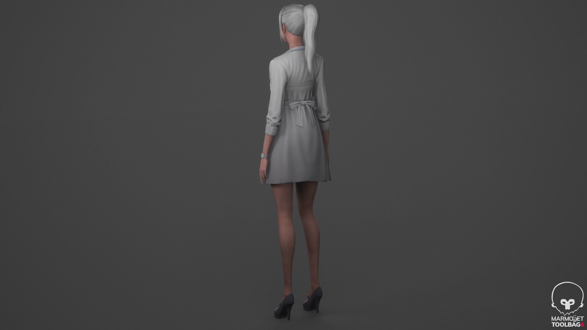 Scientist Girl Low-poly 3D model_11