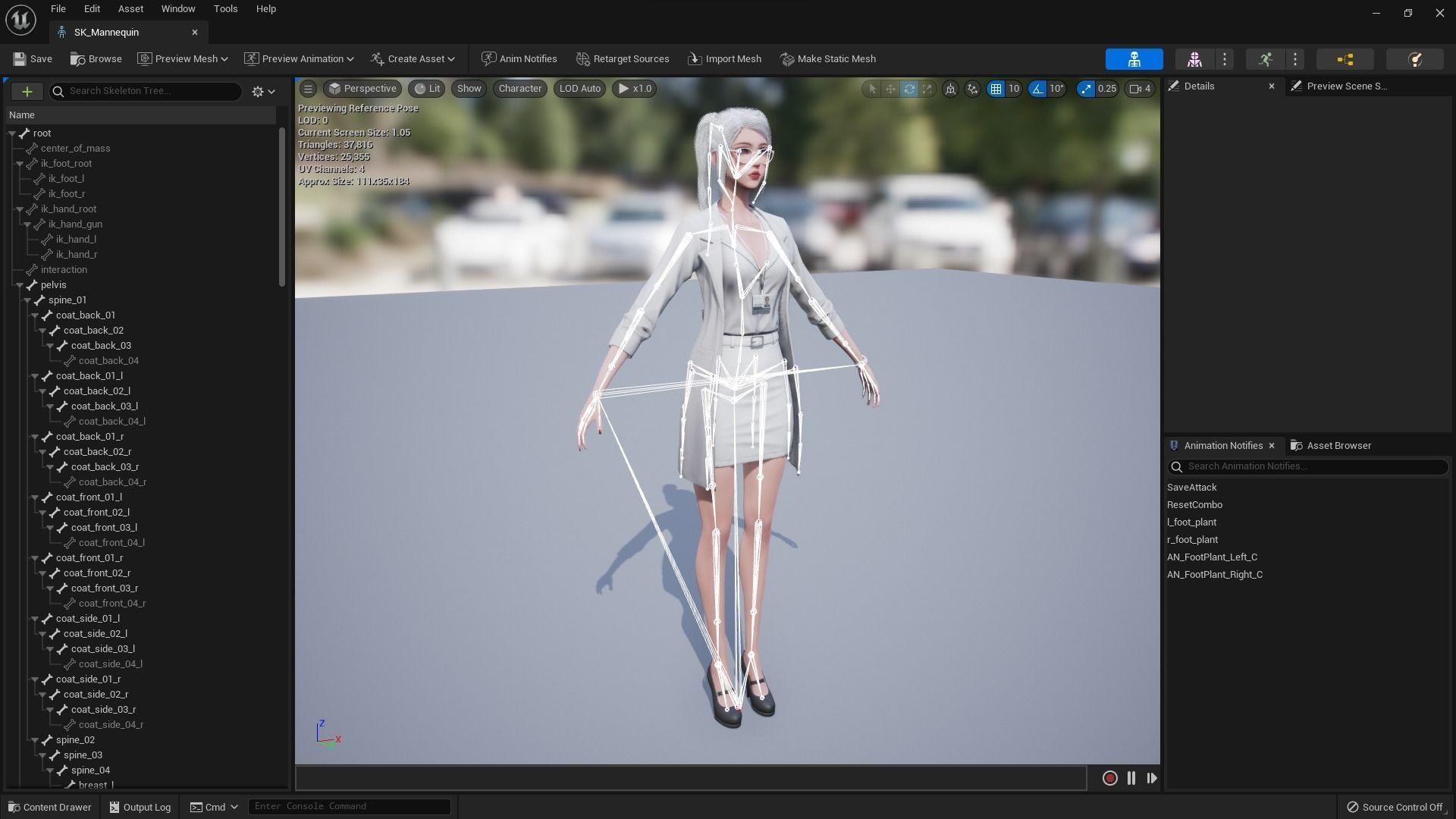 Scientist Girl Low-poly 3D model_16