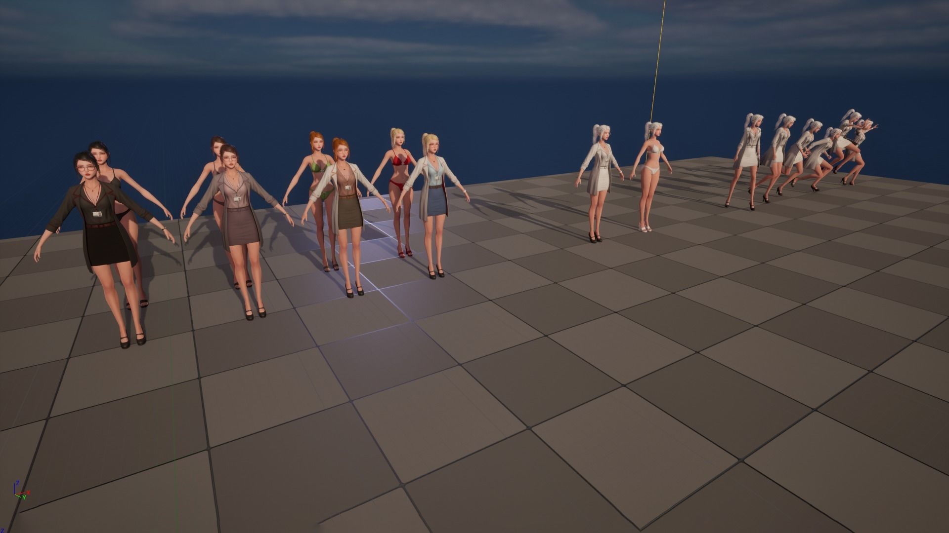 Scientist Girl Low-poly 3D model_14