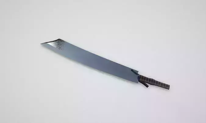 Game asset Unique Battle Blade with Leather Grip