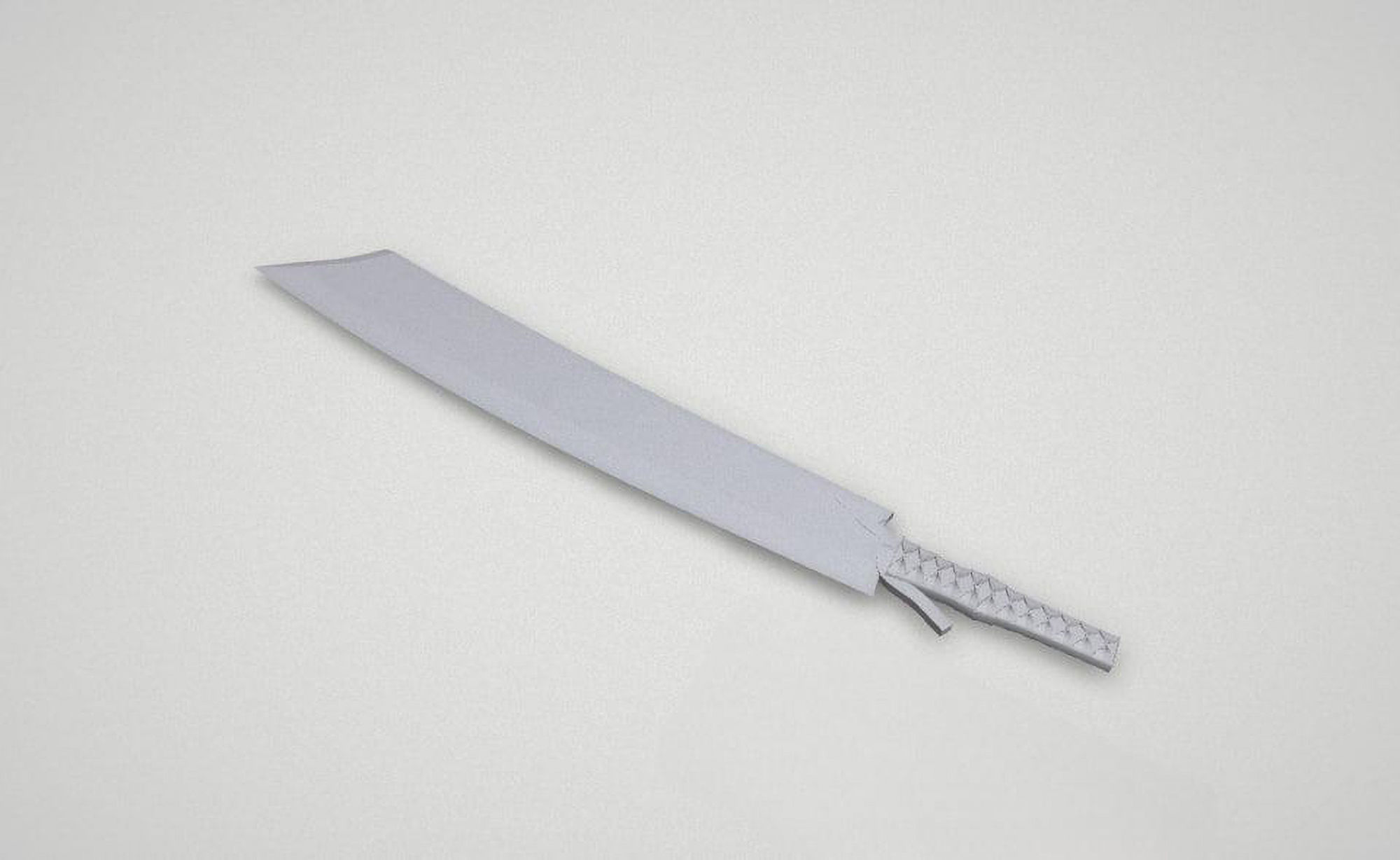 Game asset Unique Battle Blade with Leather Grip 3D model_4