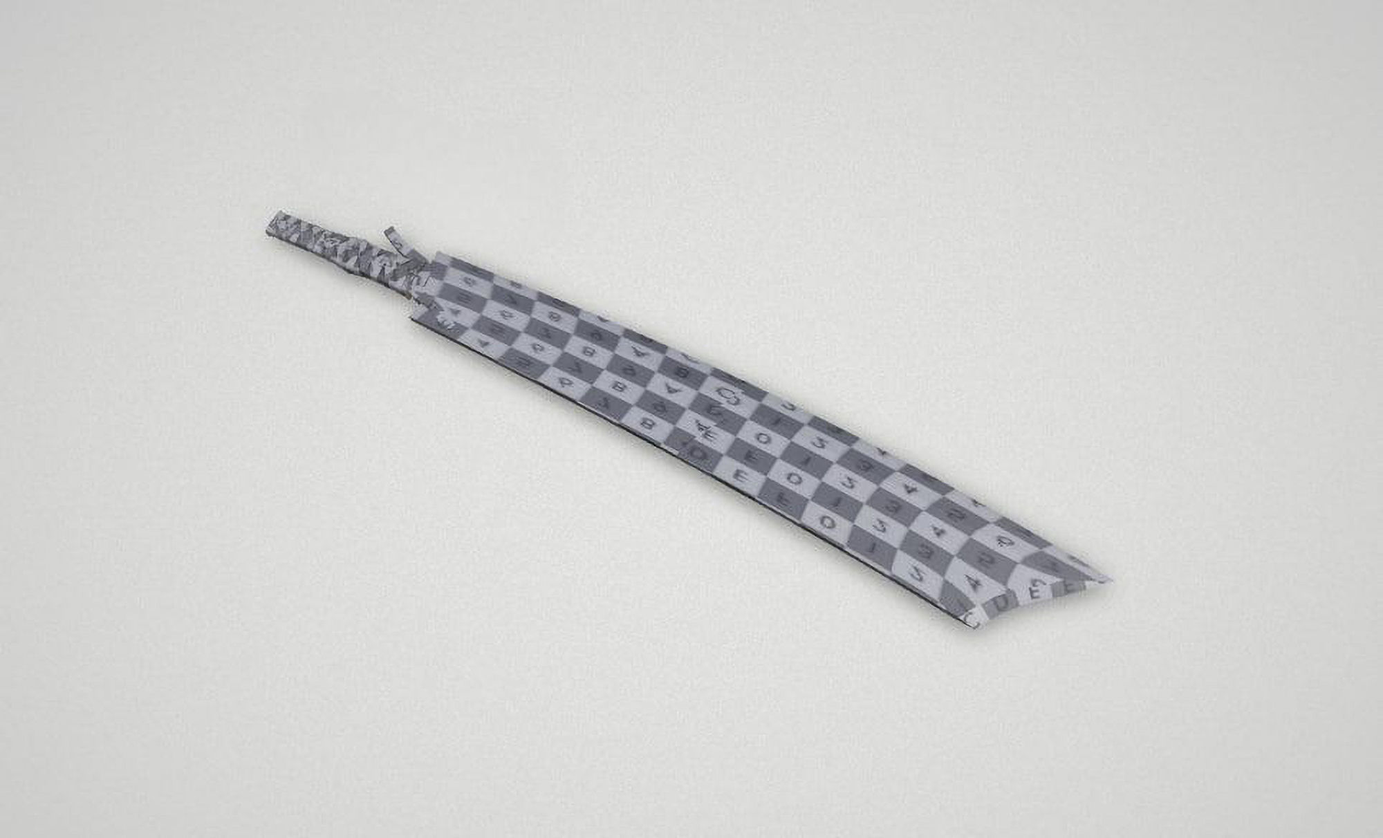 Game asset Unique Battle Blade with Leather Grip 3D model_6