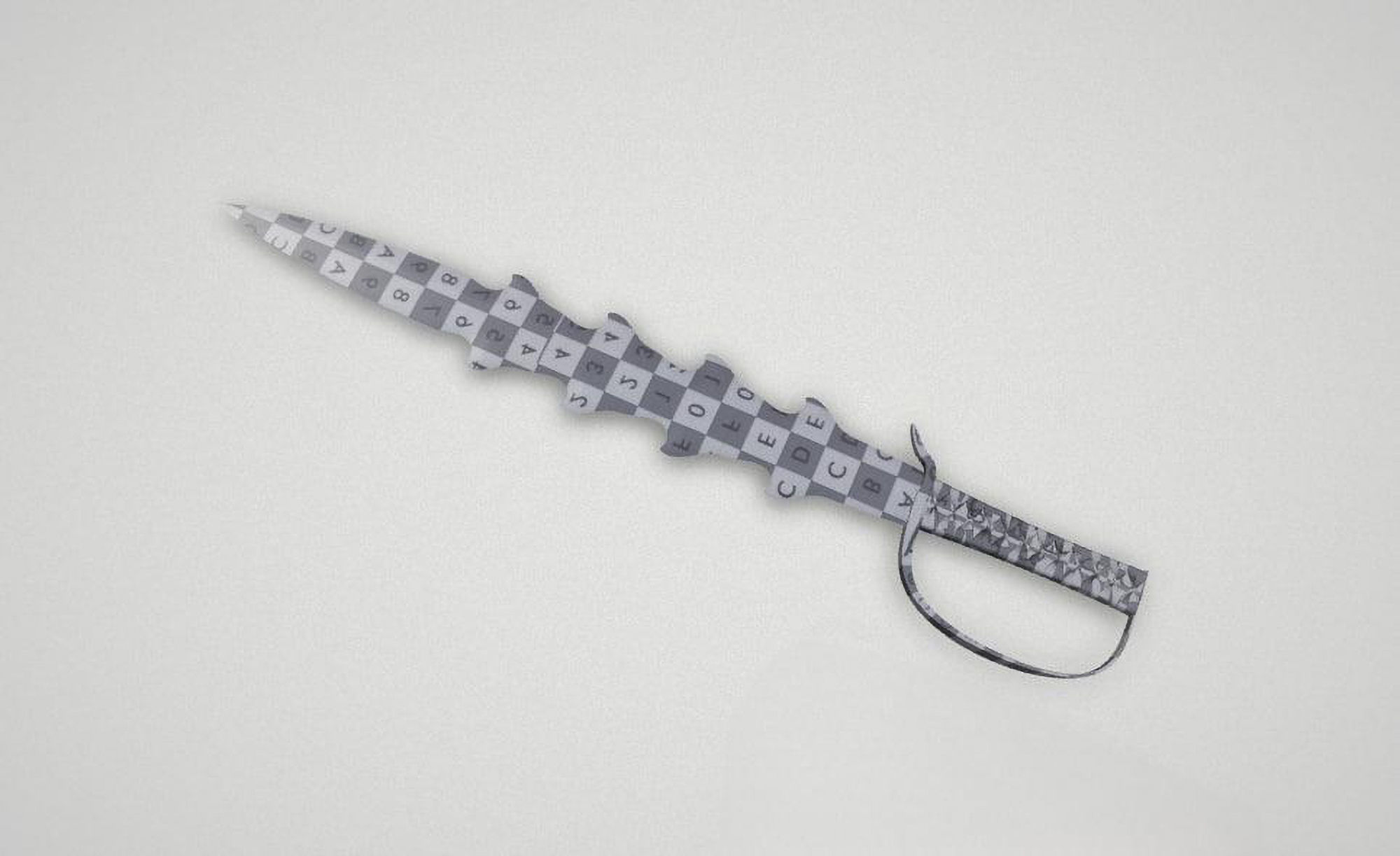 Game asset Wavy Elements Silver Sword 3D model_8
