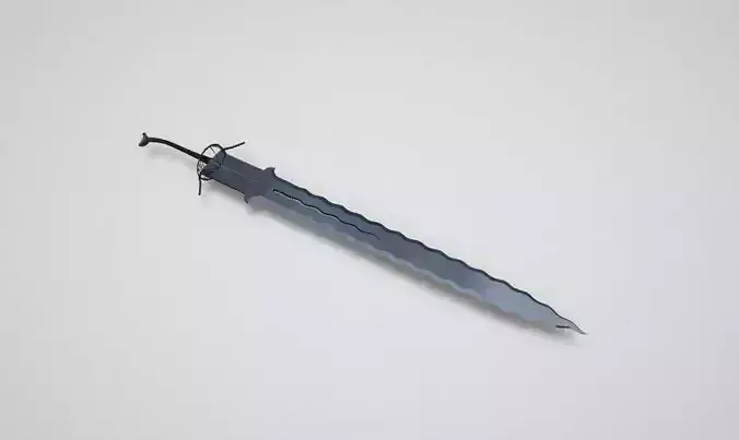 Game asset Elegant Wavy-Blade Weapon 3D model