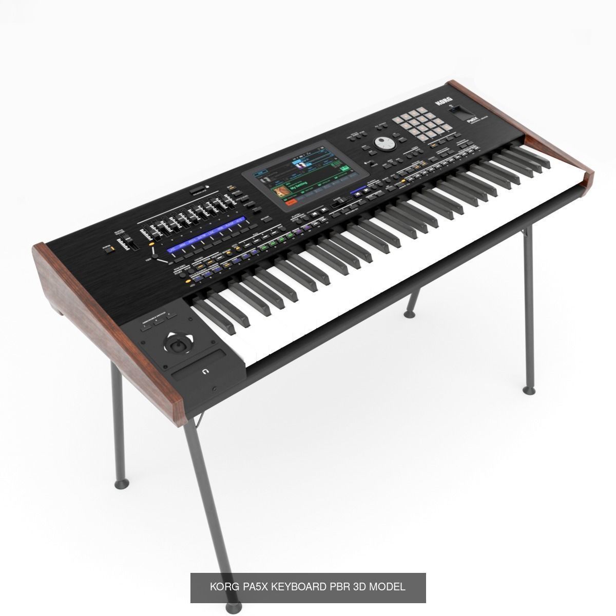 Guitar - Doumbek - Drum Set -Korg Pa5X Keyboard Instrument Pack 3D Model Collection_5