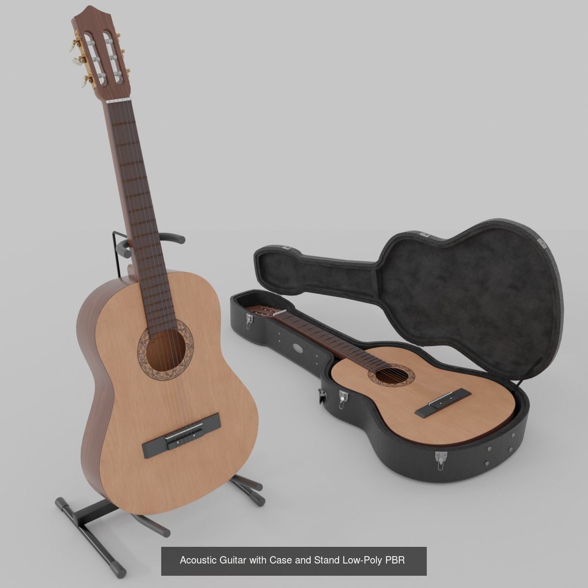 Guitar - Doumbek - Drum Set -Korg Pa5X Keyboard Instrument Pack 3D Model Collection_7