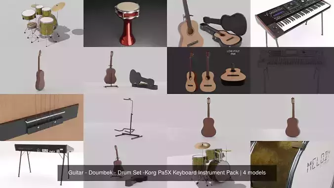  Guitar - Doumbek - Drum Set -Korg Pa5X Keyboard Instrument Pack