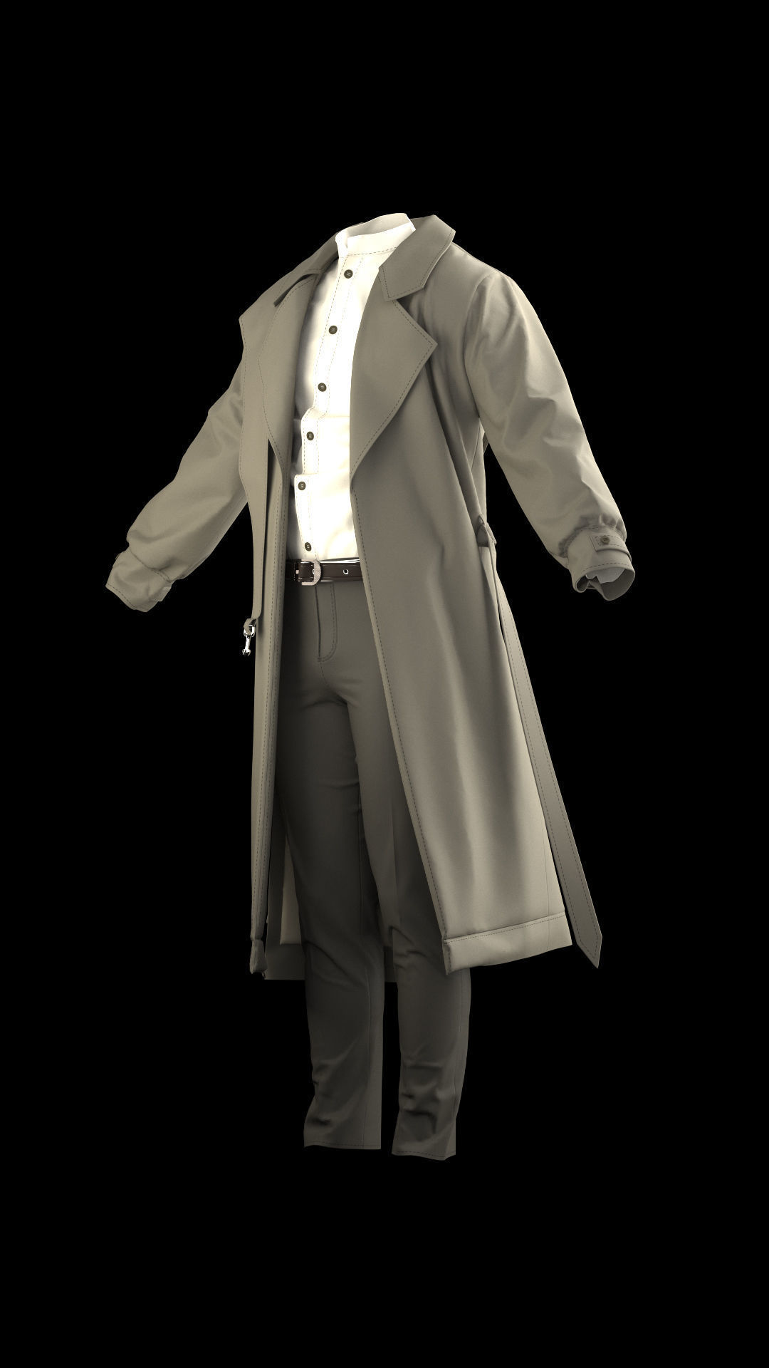 coat model 3D model_8
