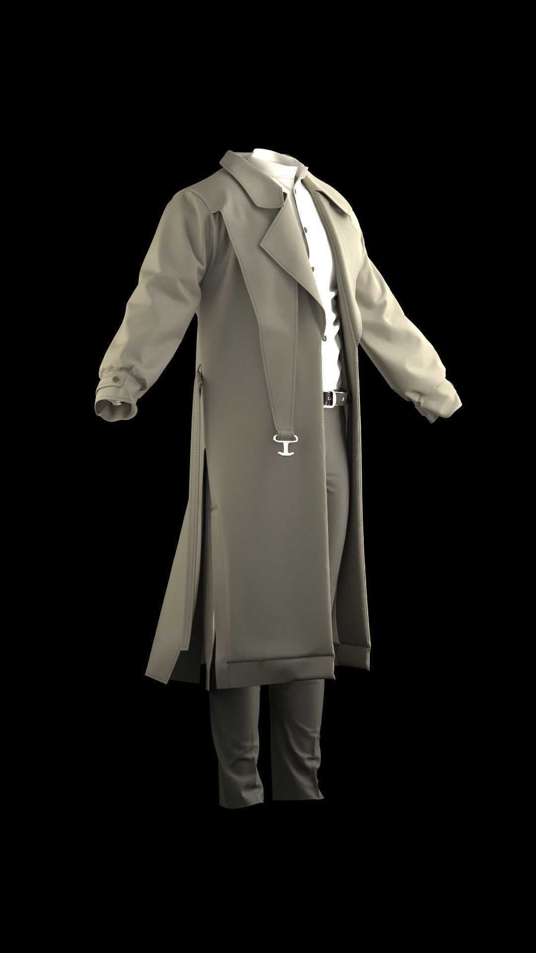 coat model 3D model_2