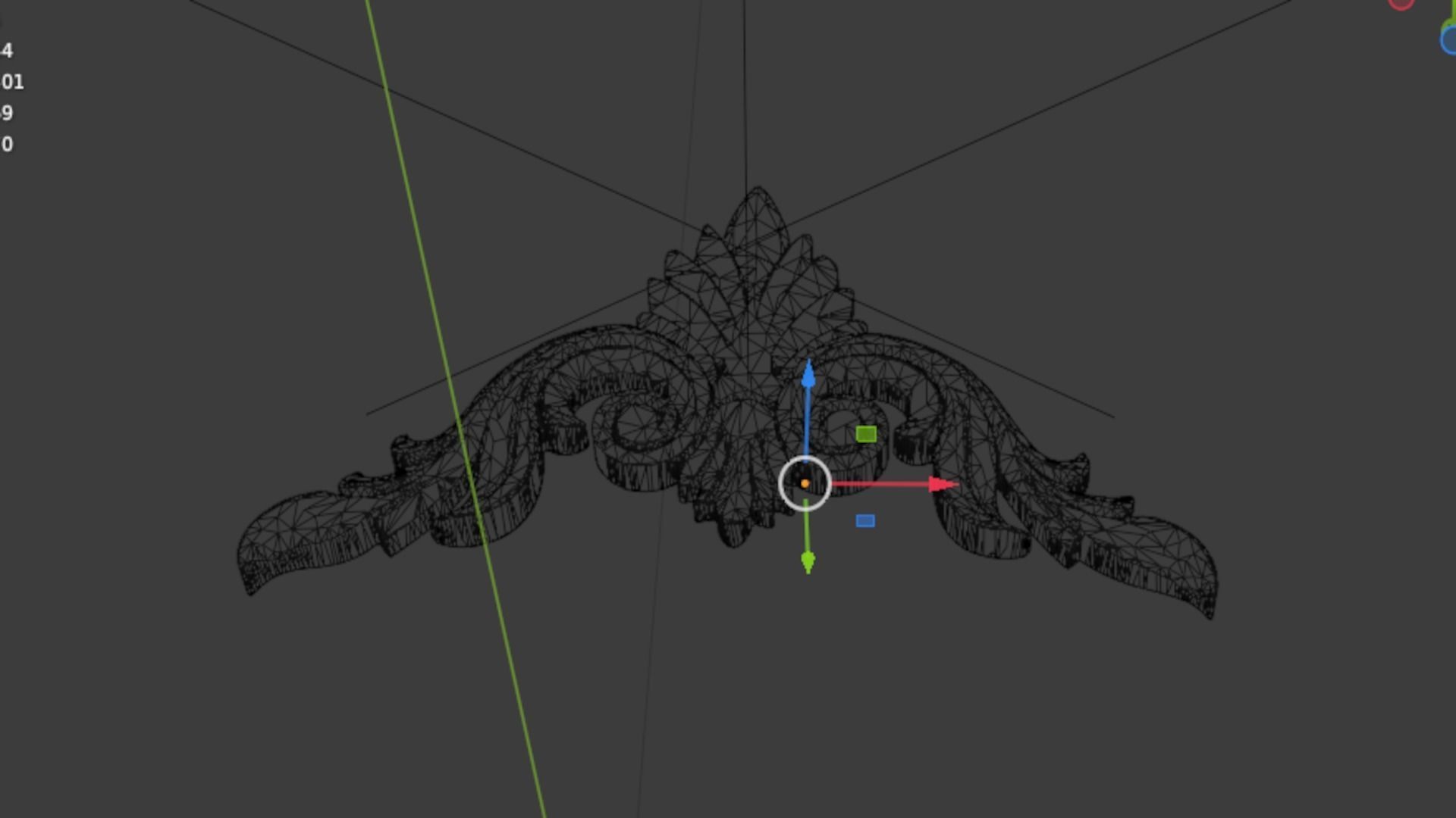 Classic carved decor ornament 383 3D model_6