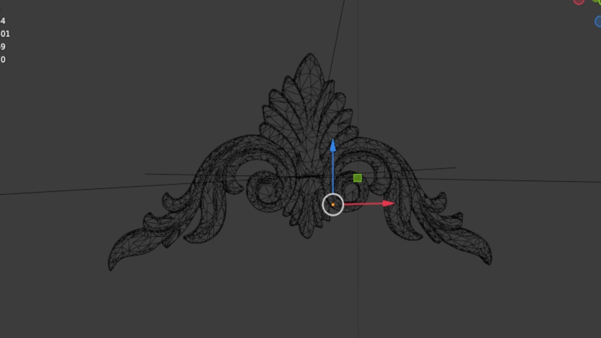 Classic carved decor ornament 383 3D model_5