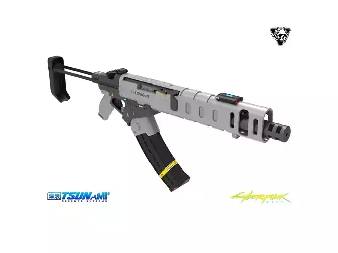 CYBERPUNK 2077  KYUBI ASSAULT RIFLE 3D print model