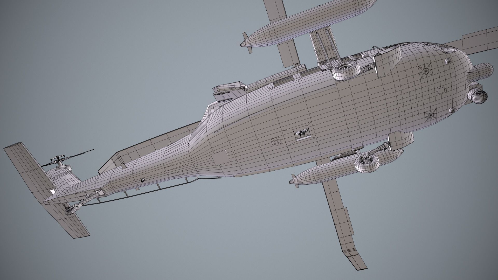  UH-60JA Black Hawk Japan Static Low-poly 3D model_28