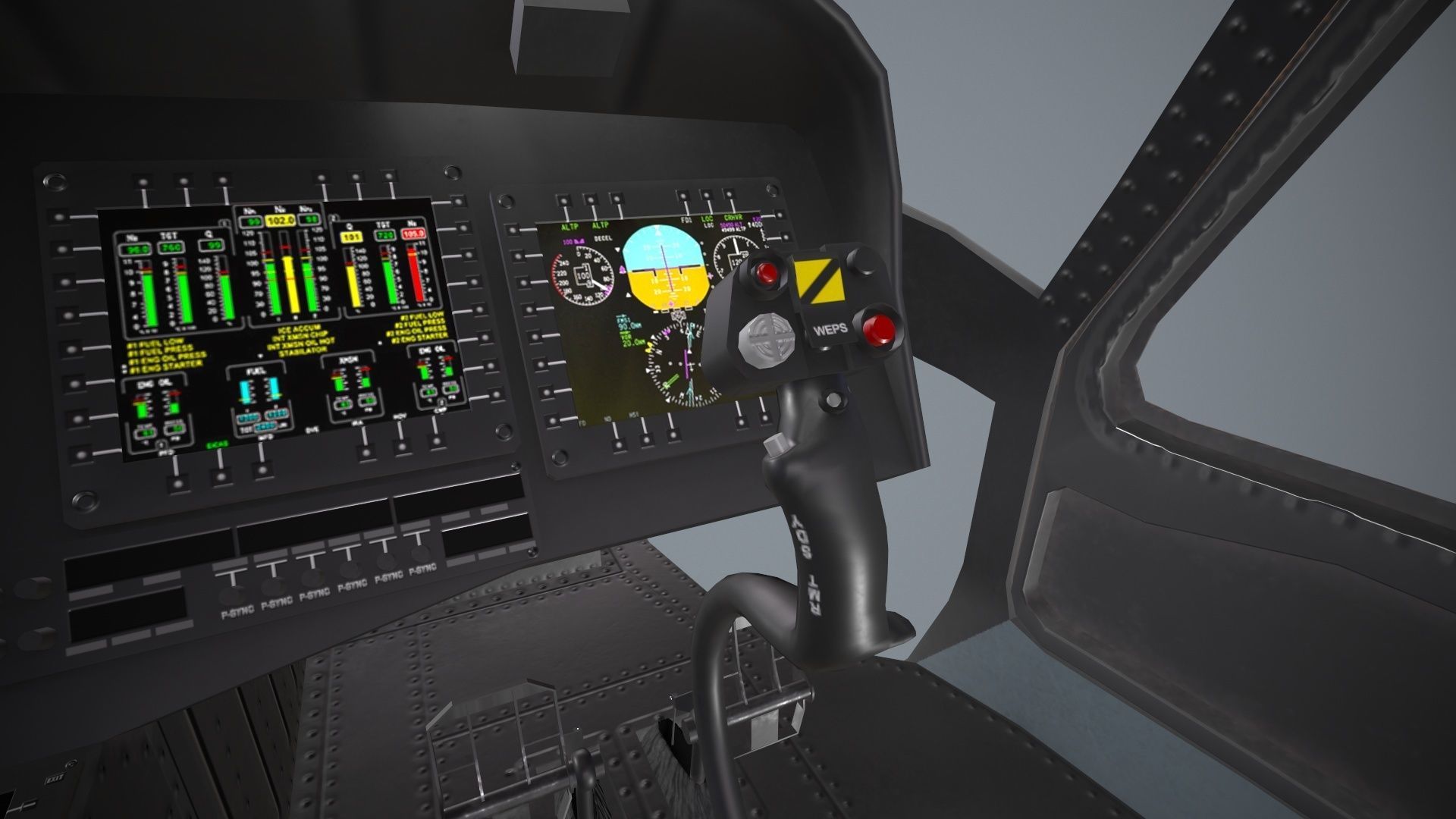  UH-60JA Black Hawk Japan Static Low-poly 3D model_19