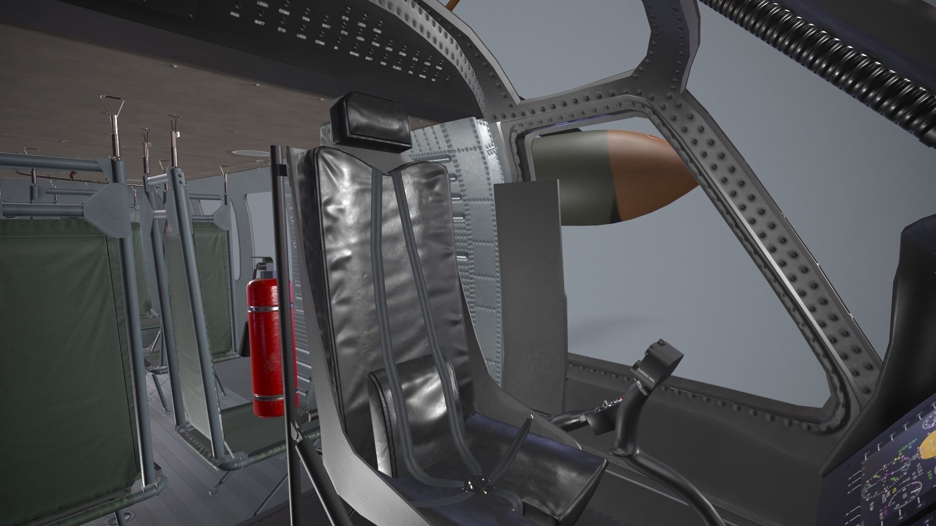  UH-60JA Black Hawk Japan Static Low-poly 3D model_15